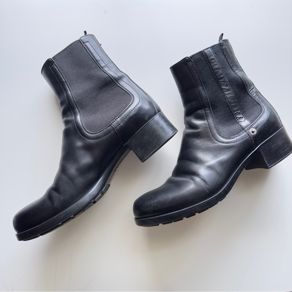 Vintage Prada Chelsea leather Ankle Boots